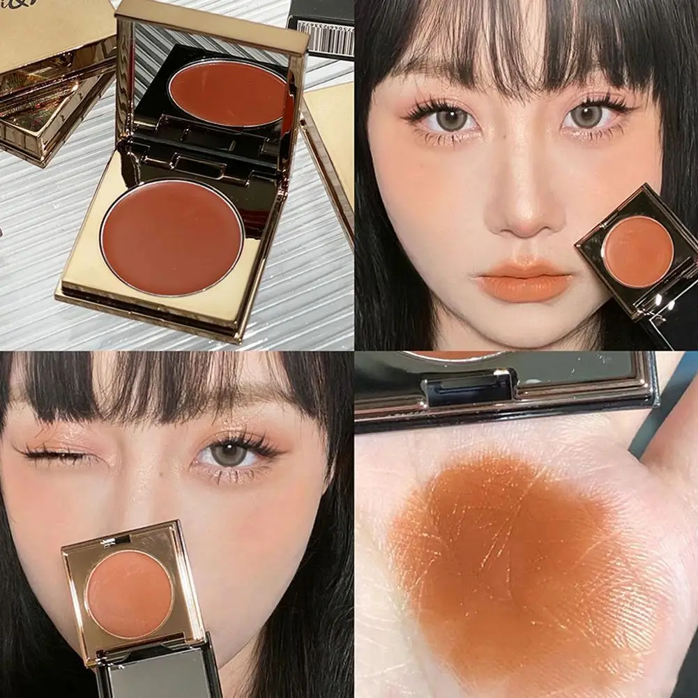 Monochrome Powder Blusher ครีม 2 In 1 ลิปสติก Face Powder Blusher Palette ผสมกันน้ํา All-Day Matte เครื่องสําอางค์แต่งหน้า