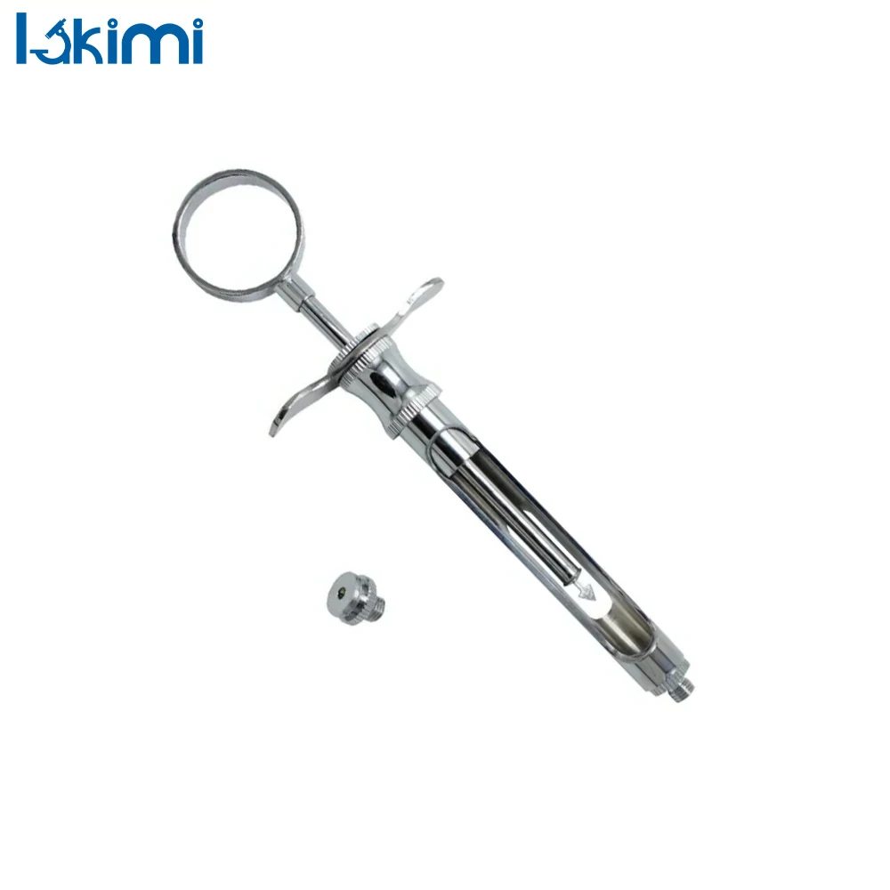 Stainless Steel Cylinder Dental Aspirating Injection Syringe With Head Dentist Surgical Instruments For Men/Women LK-AA288