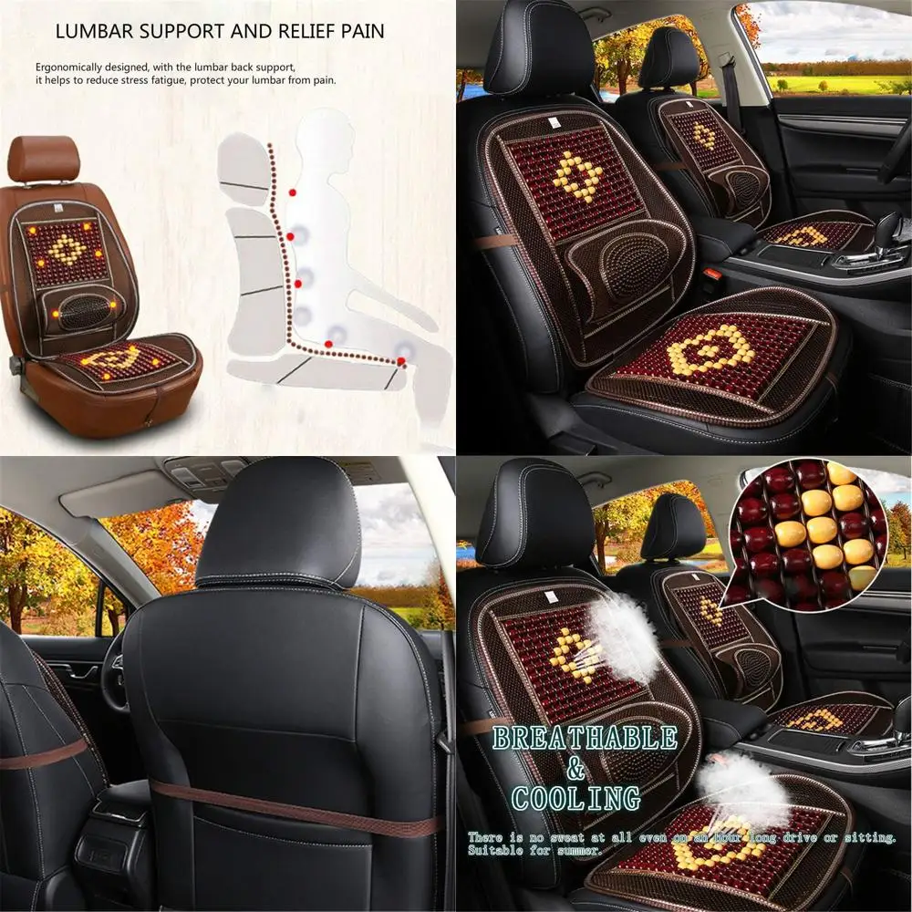 

Ventilated Mesh Lumbar Support Cushion with Beaded Massage for Comfortable Car Seat