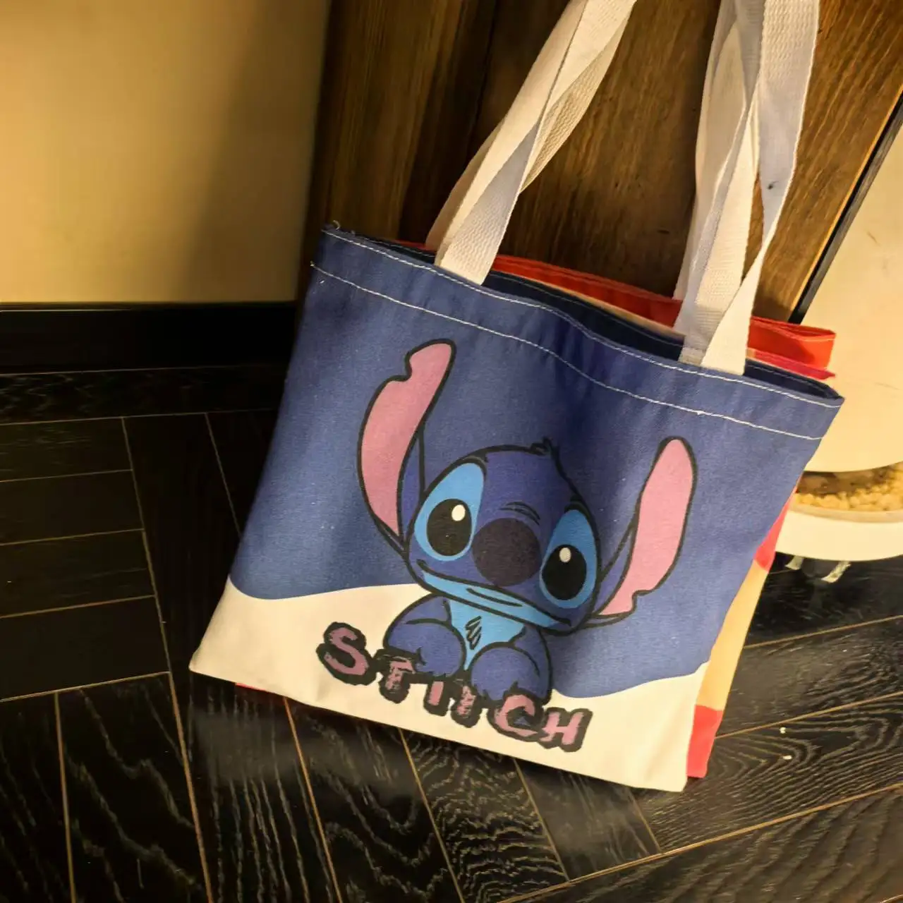 2024 New Cartoon Stitch Handbag Canvas Shoulder Bag Cute Mickey Shopping Bag Tote Bag Women Clutch Bag Holiday Gift Toys