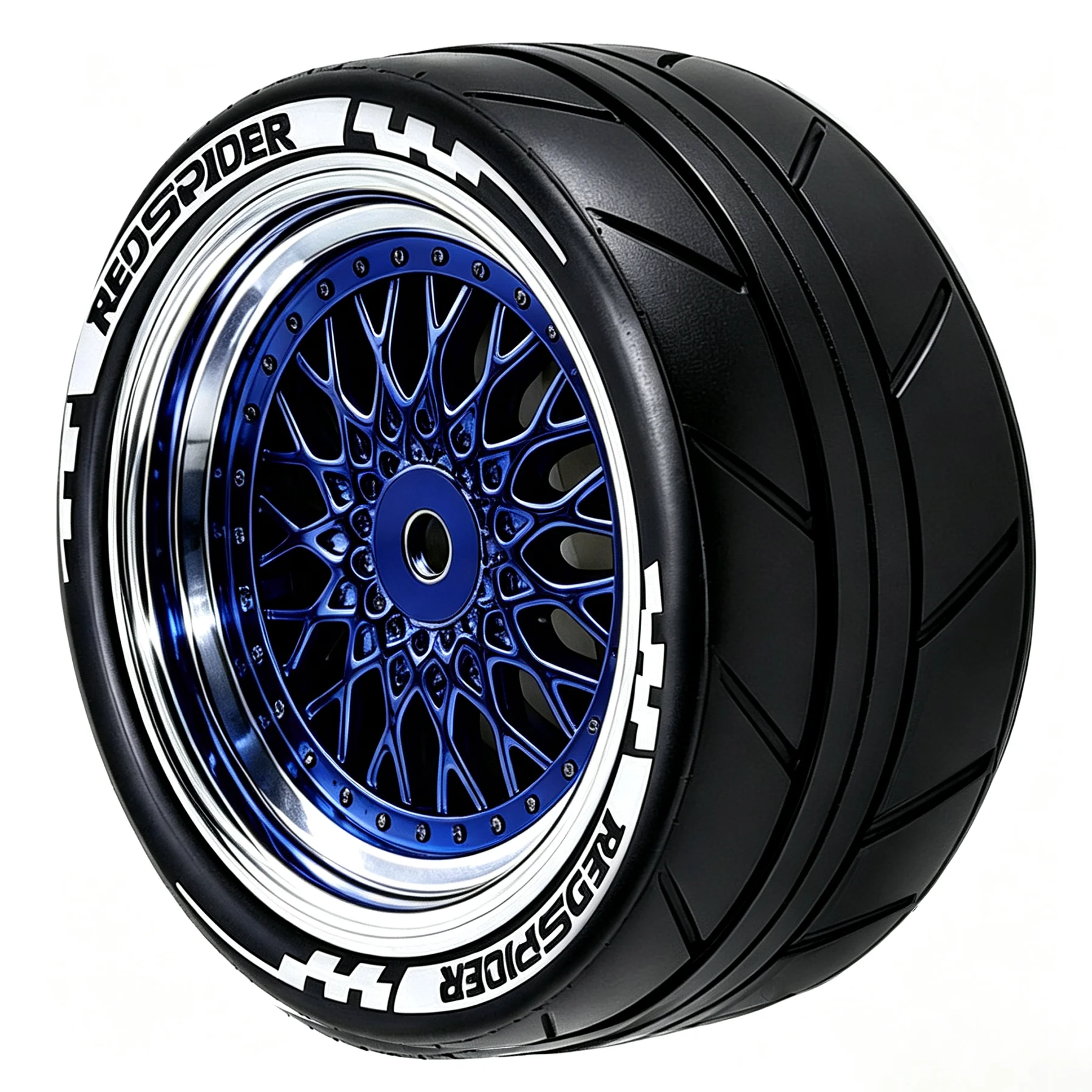 4-teiliges Set mit 65-mm-RC-Straßenreifen aus Gummi und Kunststoff-Felgen für 1/10 RC Run-Flat-Touring-Racing-Drift-Autos