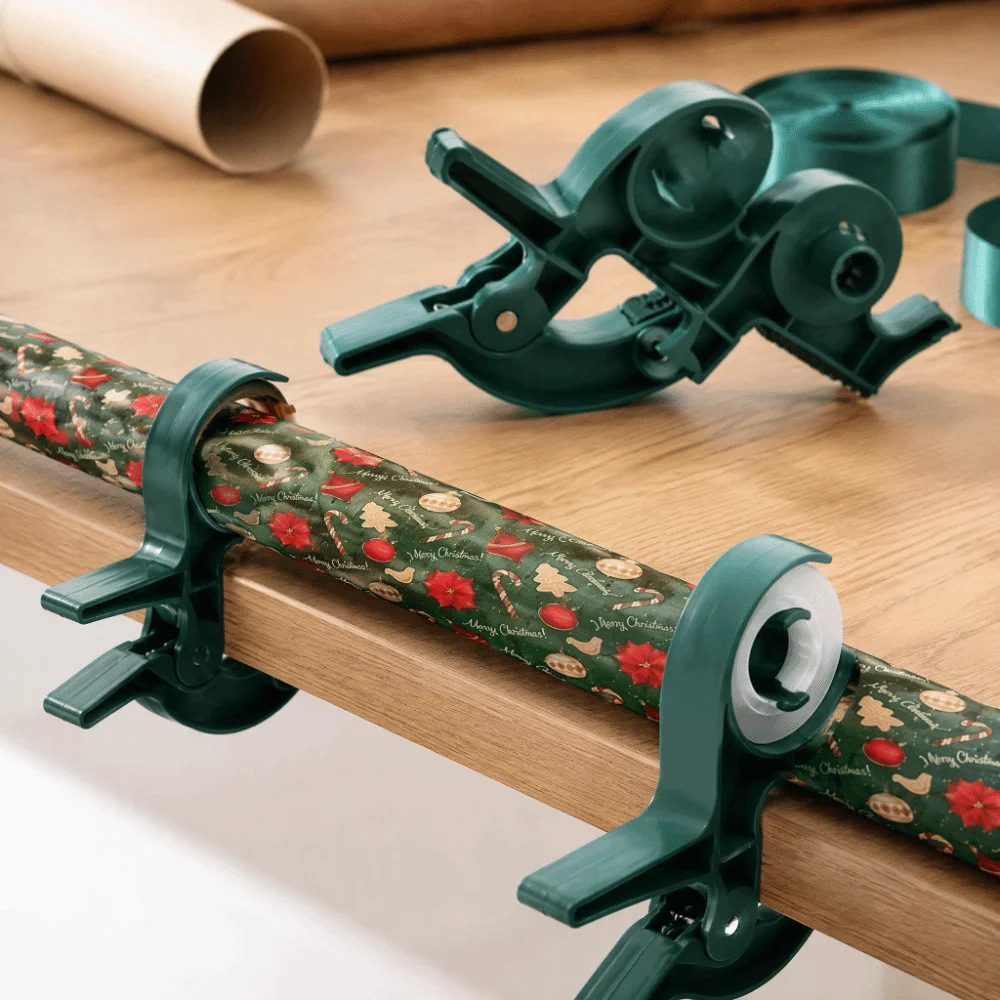 Partners Table Clamp Tape Dispenser Cutting Tool Tabletop Paper Roll Holder Holder Clip Wrap Gift Wrapping Tool Christmas