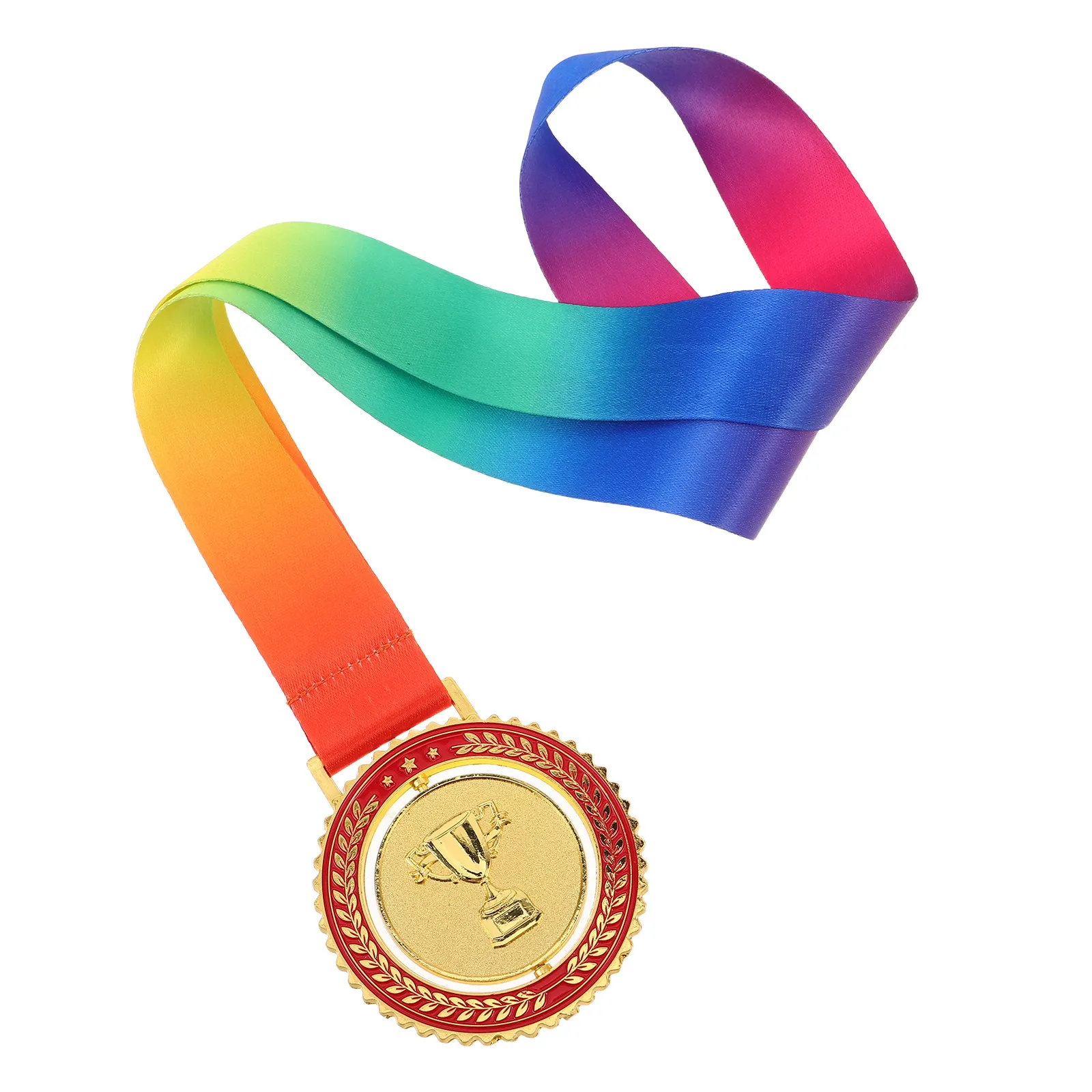 

Rotatable Sports Medal Gold Zinc Alloy Team Award Trophy for Baseball Basketball Cycling Soccer Field Day Racing School