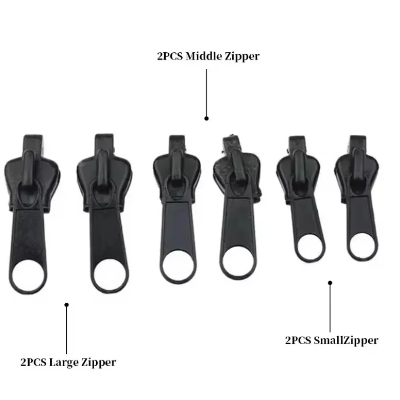 6/12/18/24 Stück Universal-Reißverschluss-Reparaturset, abnehmbarer Reißverschlusskopf für Kleidung, Rucksack, Geldbörse, DIY-Nähzubehör – Detail 2