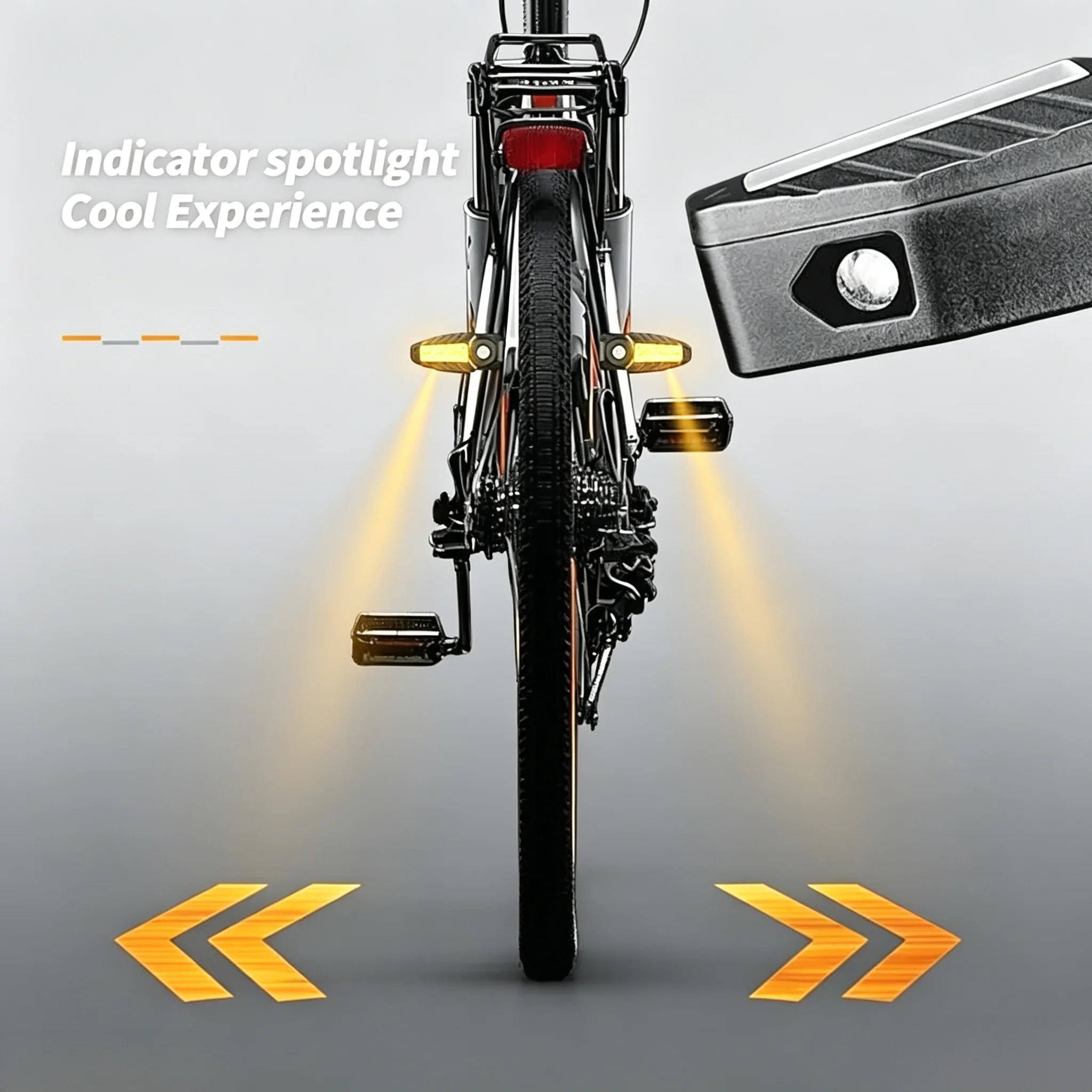 Smart Bicycle Tail Light Wireless Remote Turn Signal Ground Laser Projection Rear Bike Light USB Rechargeable Safe Warning Lamp