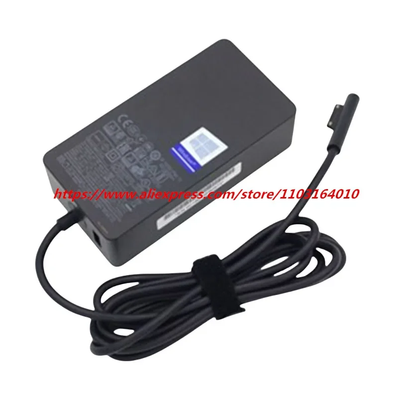 15V 6.33A 102W Charger For Microsoft Surface Laptop Surface Book 2 Surface Go Surface Pro 6 7 Pro 5 Pro 4 Pro 3 with 5V 1.5A