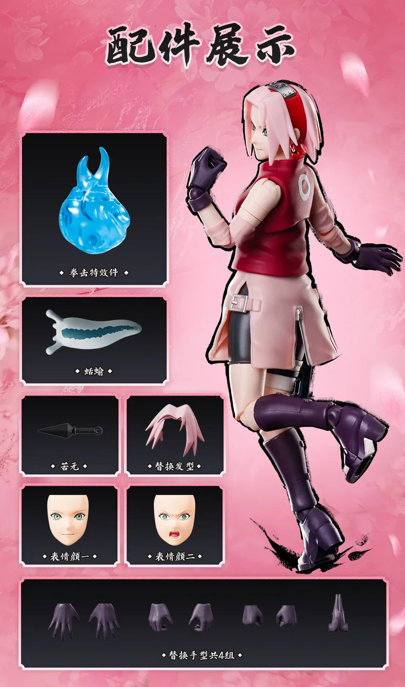 Genuine Blokees Naruto Model Kits Namikaze Minato Hatake Kakashi Haruno Sakura Madara Sasuke Figures Assembly Trendy Toy Gift
