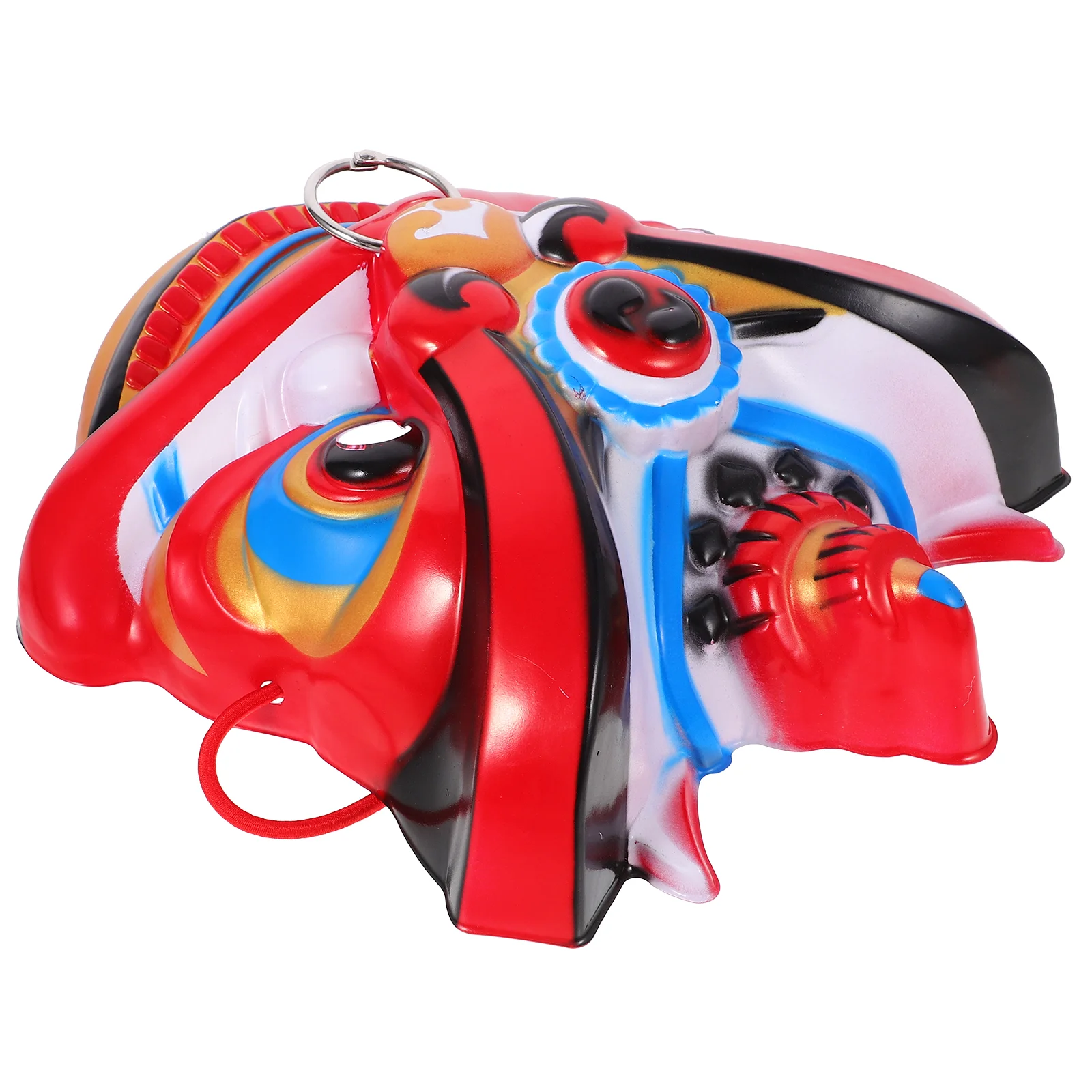 Full Face Lion Mask Handmade iental Dancing Lion Red Child Stage Performance Annual Meeting Party Gift Plastic Versatile