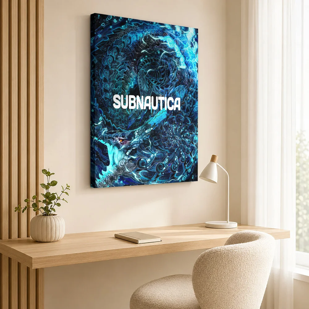 Subnautica Game Art Canvas Print Poster Customized Gaming Anime Wall Paintings Decoration for Teen Bedroom Gift for Collectors