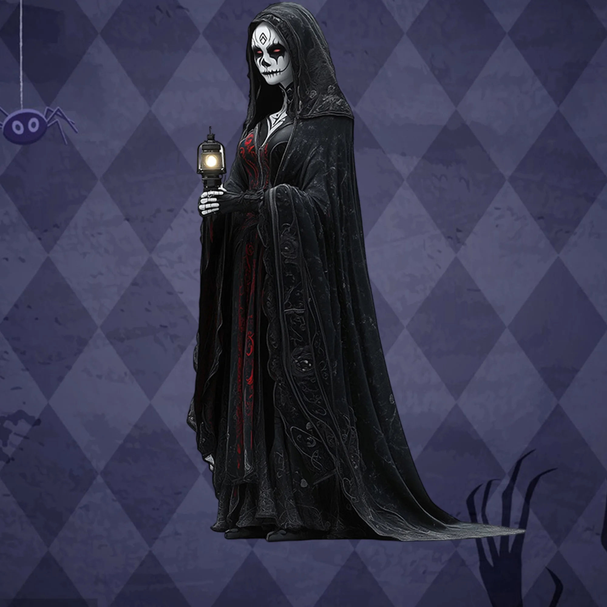 زاحف شبح اليقطين هالوين الجدار ملصق منزل مسكون العنكبوت ويب جدار الفن ديكورات المكاتب المنزلية