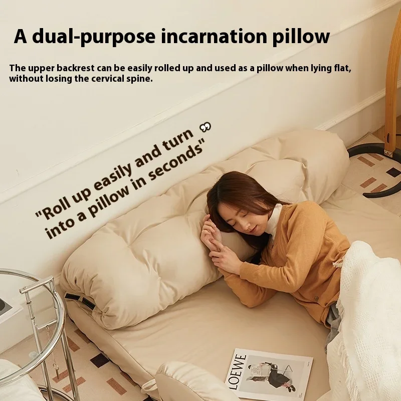 Foldable Lazy Sofa Bedroom Tatami Sets Bed Back Balcony Large Chair Foldable Chair Lounge Sofa Living Room Single Recliner 2025 image 4