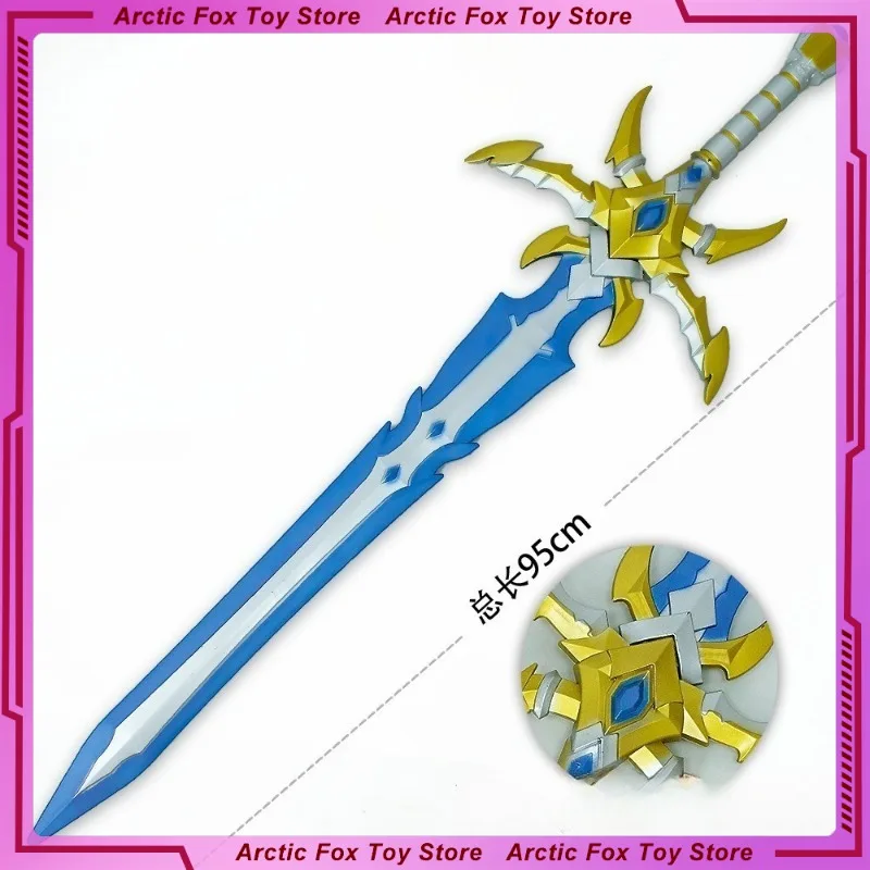 New 95cm Crystal Arm Blade Sword PU Melee Model Ornaments Cos Props Decoration Collection Crafts Birthday Gift Toys Kids