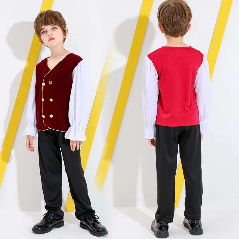 Fantasia nacional russa medieval para meninos, festival cultural, arte dramática, roupa para performance em palco