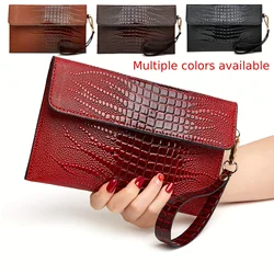 Ladies Handheld Bag Wallet Classic Crocodile Pattern Large Capacity Zero WalletCasual Street Banquet Bag Valentine's Gift