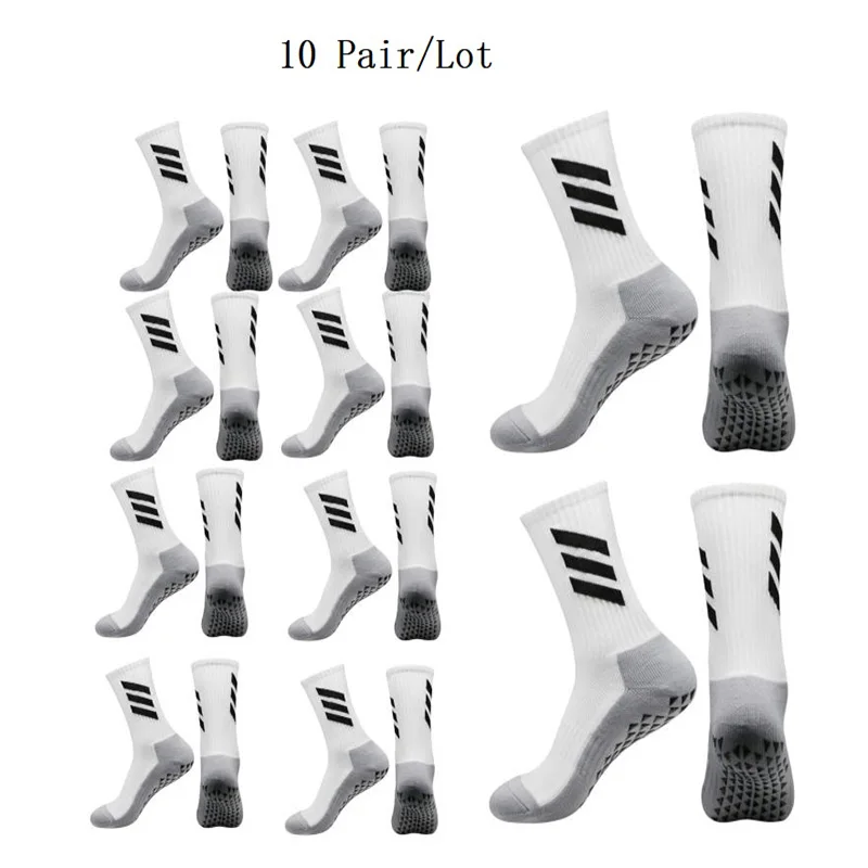 

10Pair New Football Socks Anti-Slip Breathable Men Women Thickened Towel Bottom Soccer Sports Socks Rugby Basketball Yoga Socks