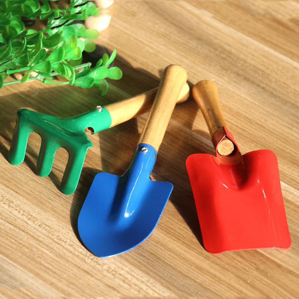 Ensemble d'outils de jardin portables, 3 pièces, Mini pelle râteau ergonomique et léger pour enfants et adultes, Kit de sable de jardinage en plein air