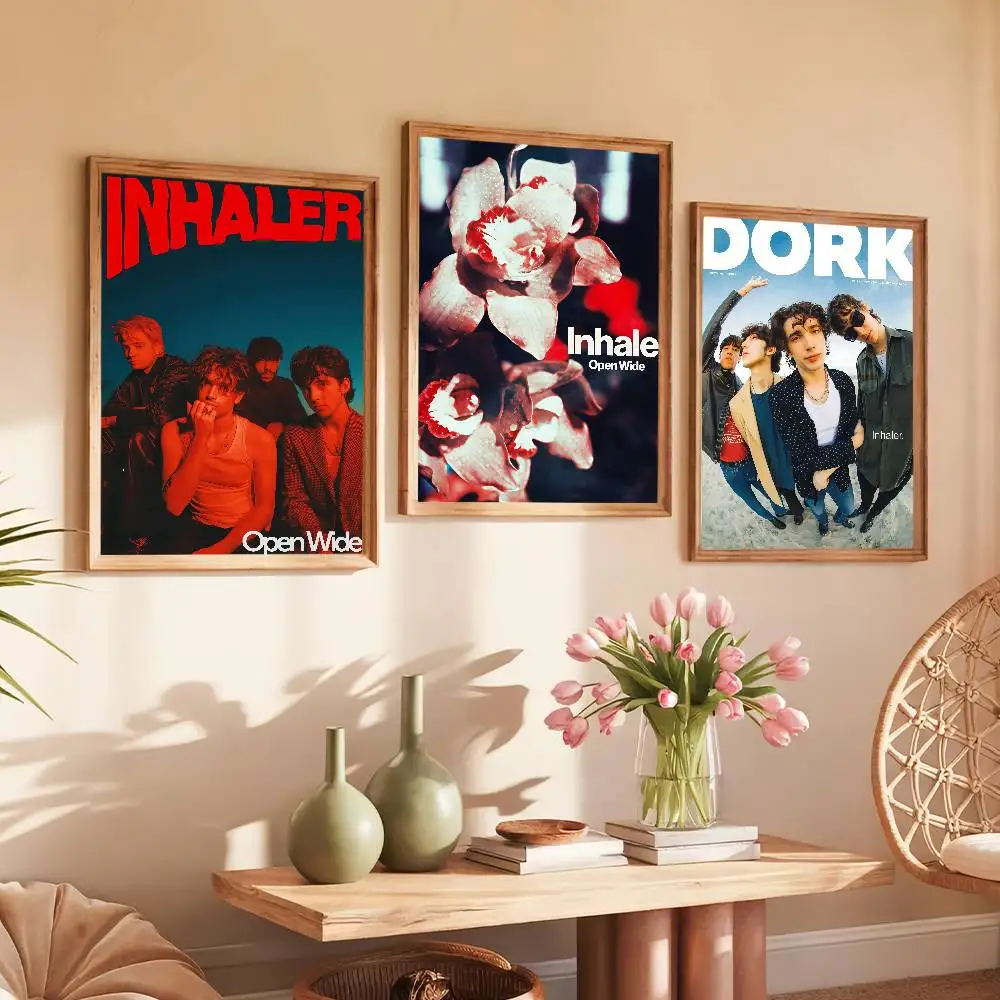Band I-Inhaler-S Open Wide Poster Paintings Self Adhesive Prints Home Bedroom Living Room Decor Vintage Gift