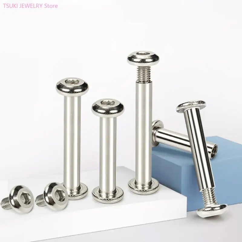 

62KE 10x Luggage Wheel Repair Rivets Inner Hexagon Screw Nails Rivets 30/35/40/45/50mm