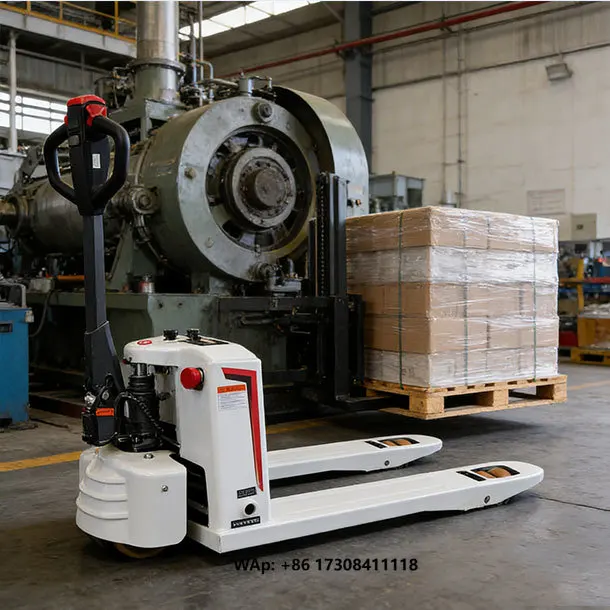 Electric Hand Pallet Truck with Digital Scale / Weighing Function 2000 kg Load Capacity Walk-Behind Design for Warehouse Use