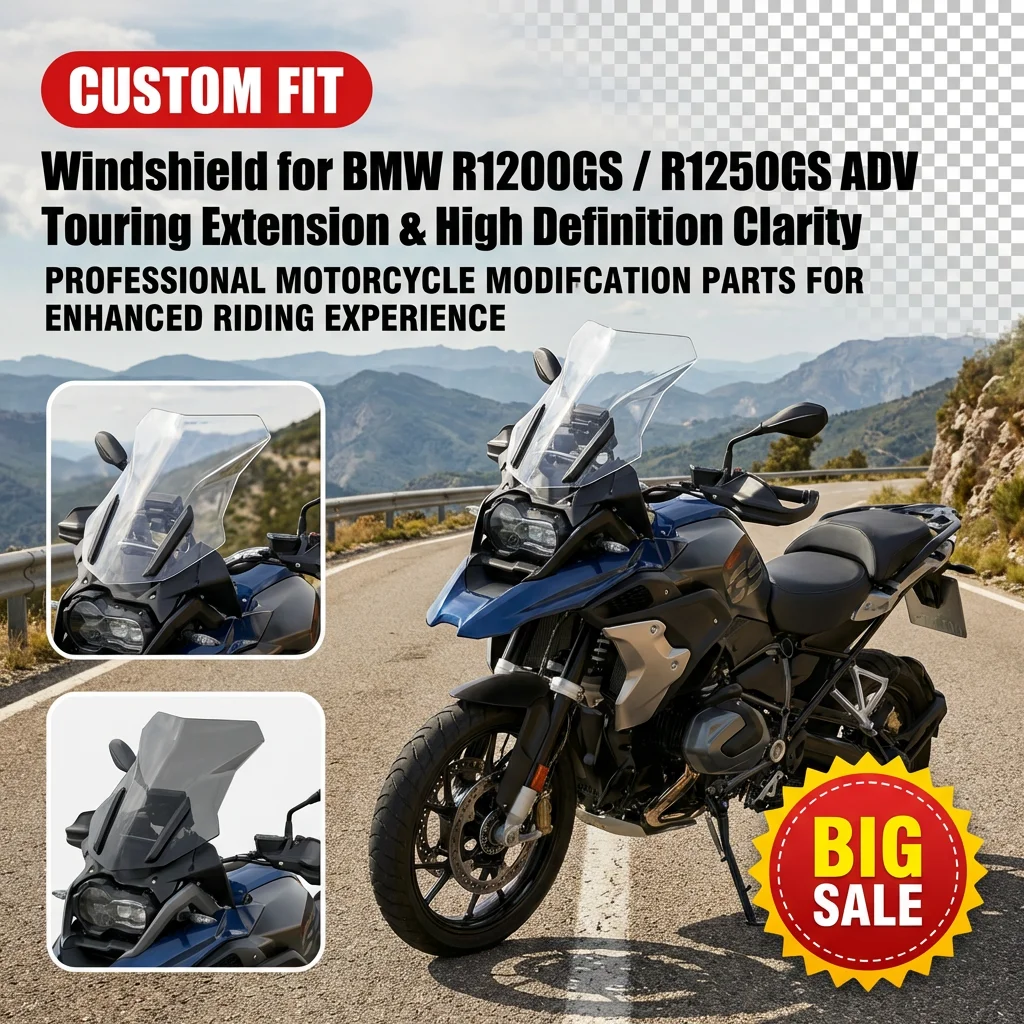 

Ветровое стекло для мотоциклов BMW R1200GS R1250GS ADV, удлинитель ветрового стекла для туристических и приключенческих моделей, аэродинамические модифицированные аксессуары и запчасти