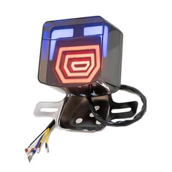 Modified LED Motorcycle Tail Light for Suzuki Haojue Qingqi Lifan Honda QJmotor GN125/H/F/150 HJ125-8 Decoration Rear Stop Lamp