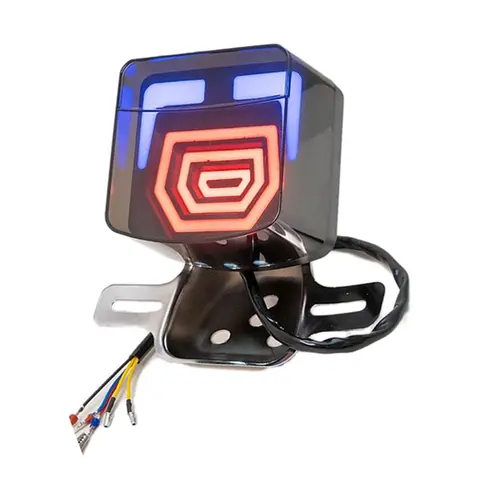 ดัดแปลง LED ไฟท้ายรถจักรยานยนต์สําหรับ Suzuki Haojue Qingqi Lifan Honda QJmotor GN125/H/F/150 HJ125-8 ตกแต่งด้านหลังหยุดหลอดไฟ