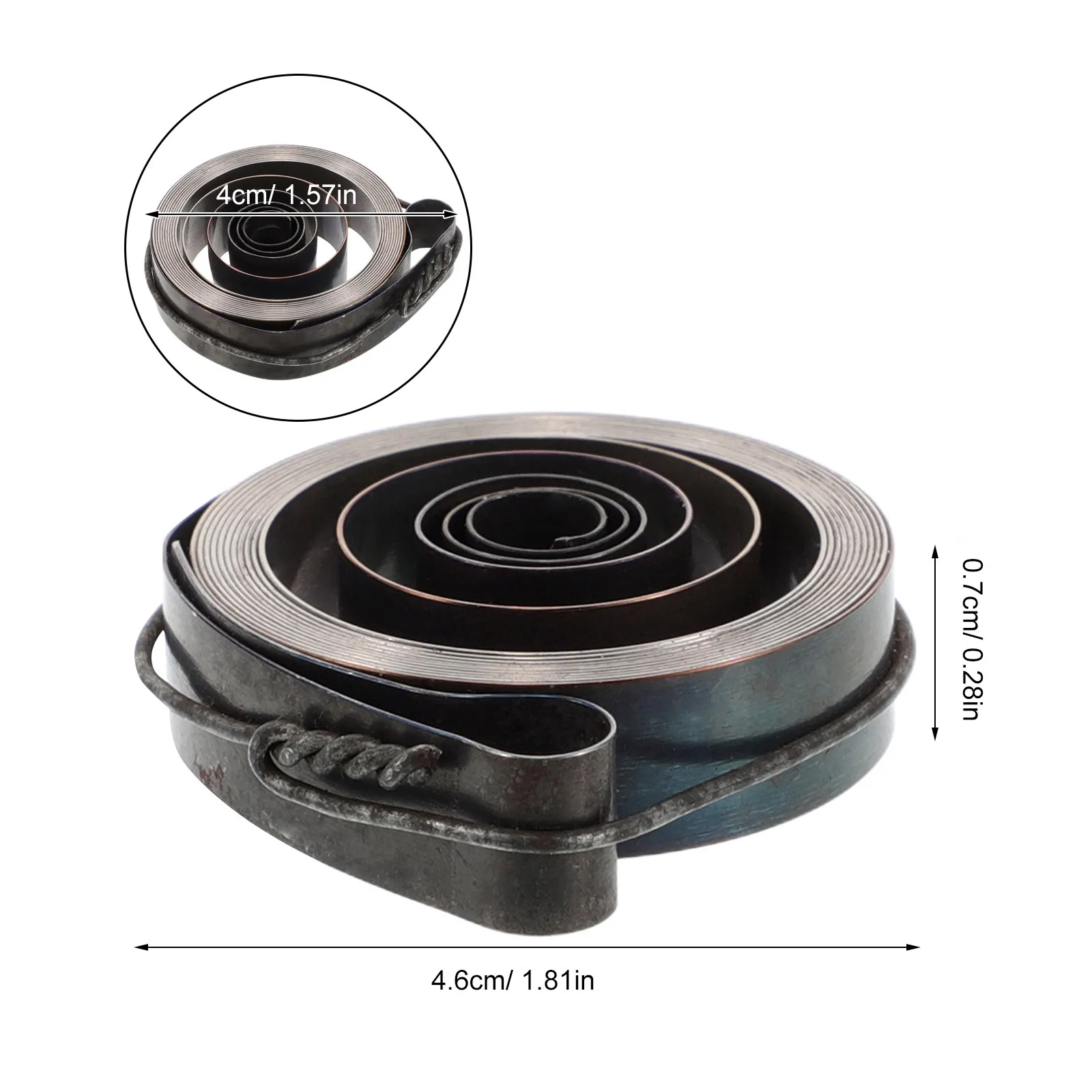 Chemical Blackening Finish Spring Coil Assembly Drill Press Quill Return Replacement Parts Spindle Blackened(Wind-up clockwork)