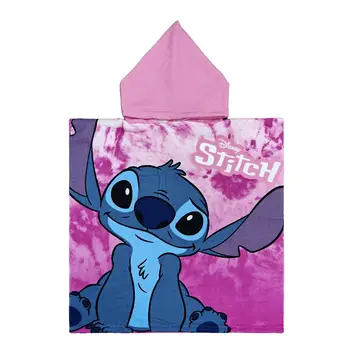 米妮與米奇卡通動物連帽斗篷沙灘巾史迪奇兒童浴巾兒童沙灘袍浴袍適合0-8歲兒童 10 最佳銷售 小米妮 - №2