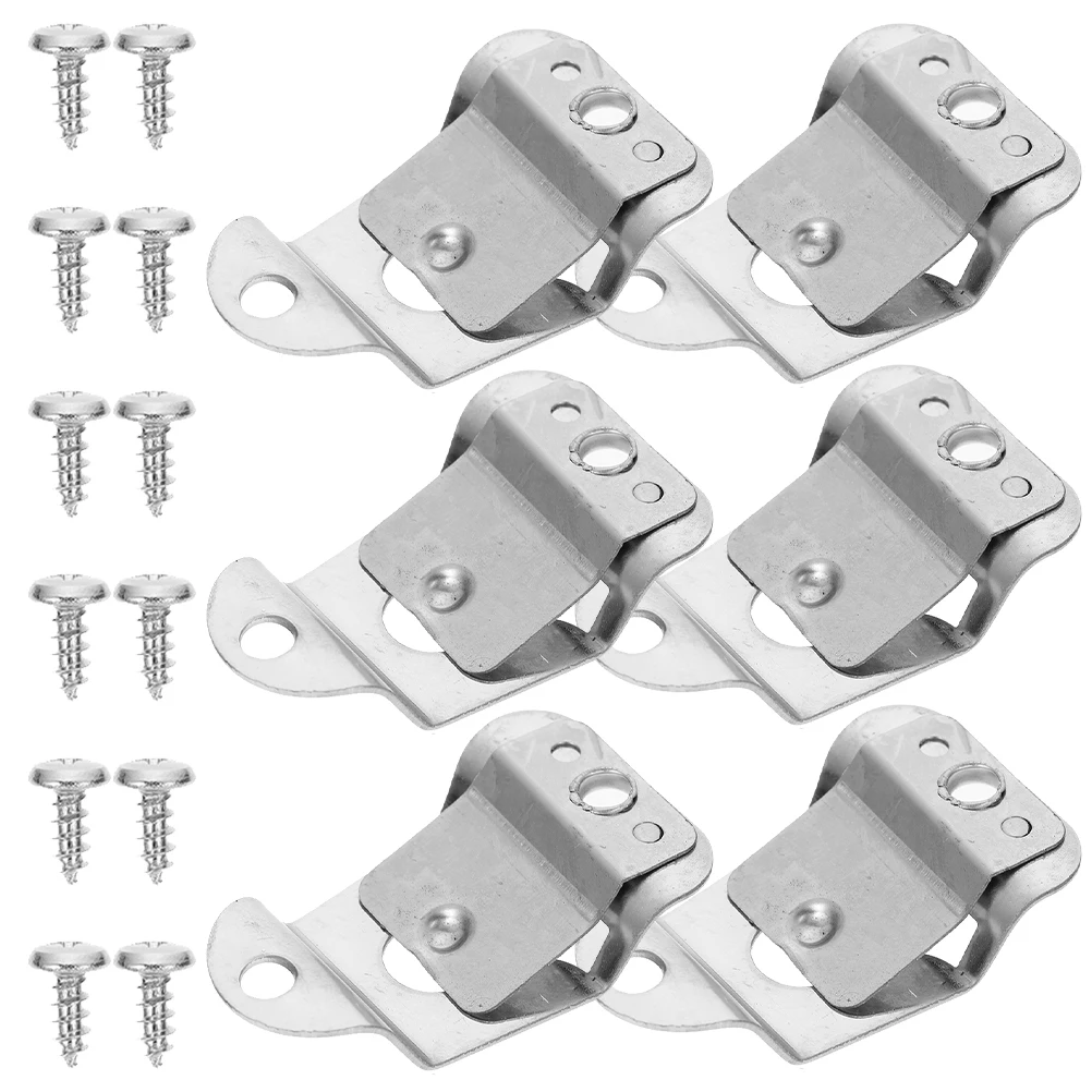 

6pcs Microphone Hooks Hanging Clips Hanger for Stand Holder Universal Desk Mount Stainless Steel Practical Design