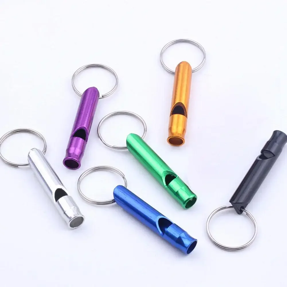 1Pcs Multifunctional Aluminum Emergency Survival Whistle Keychain for Camping Hiking Outdoor Tools Training Whistles of Survival