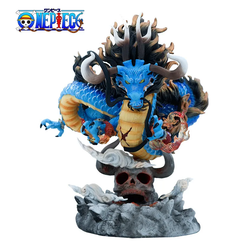 

Anime One Piece GK 23CM Kaido Dragon Figure Form Four Emperors With Lamp PVC Action Figurals Toys Statue Collectible Modle Gifts