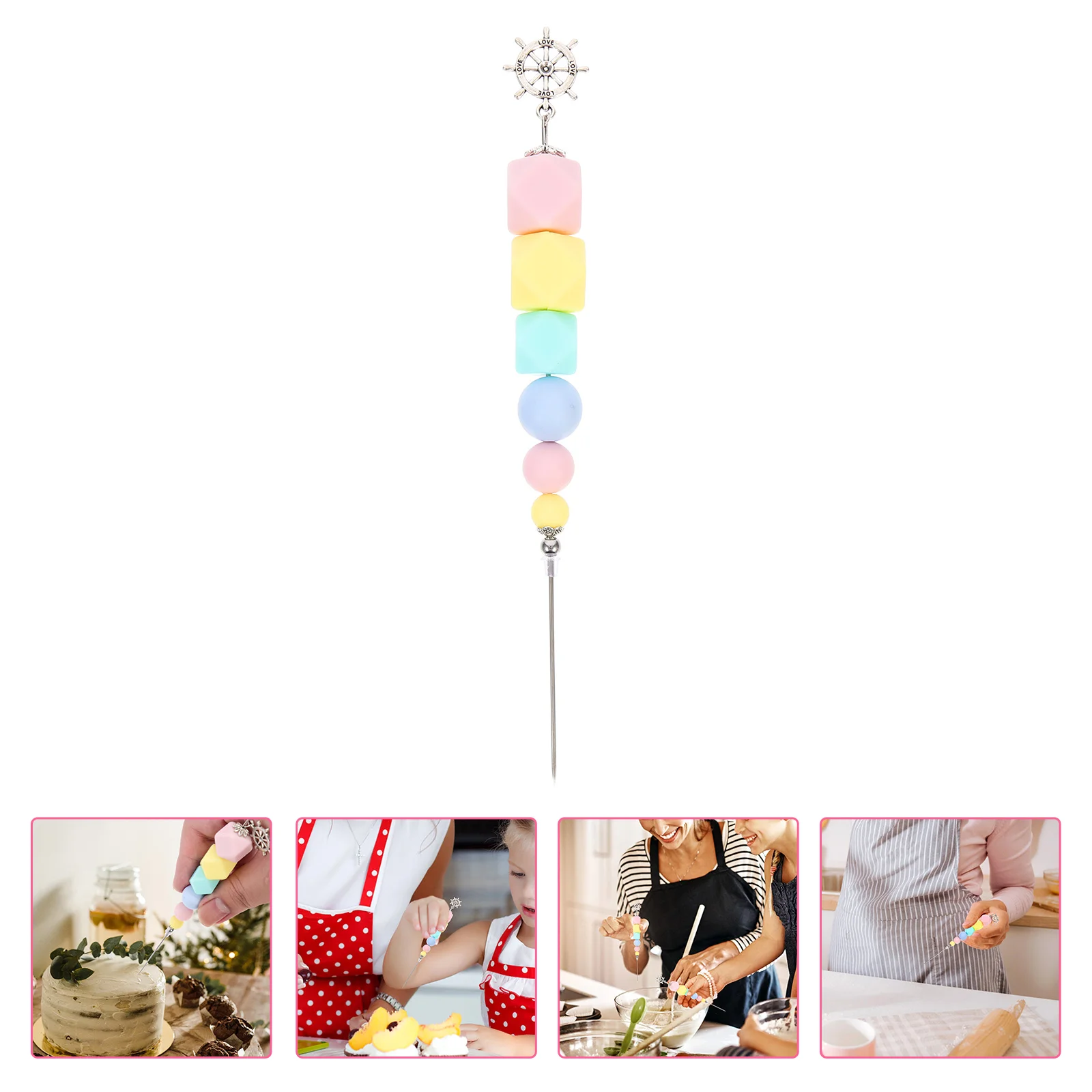 Icing Stirring Tool Baking Exhaust Needle Biscuits Cake Scribe Frosting Breadcakes Colorful Making Supply