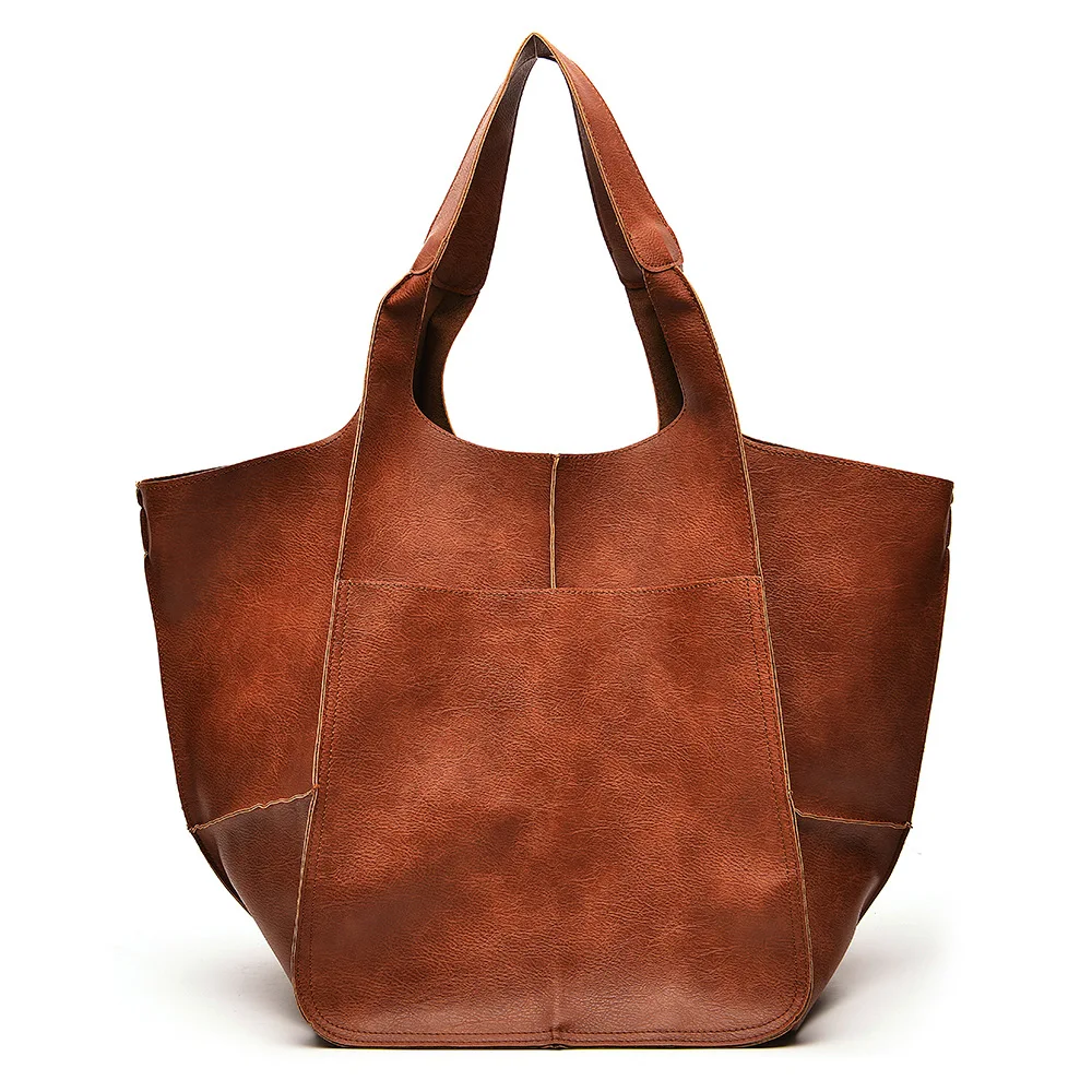 Shoper Extra Large tote bag Shopper Bag leather bag for Woman leather shoulder Travel bag Slouchy Tote Soft Leather Bag