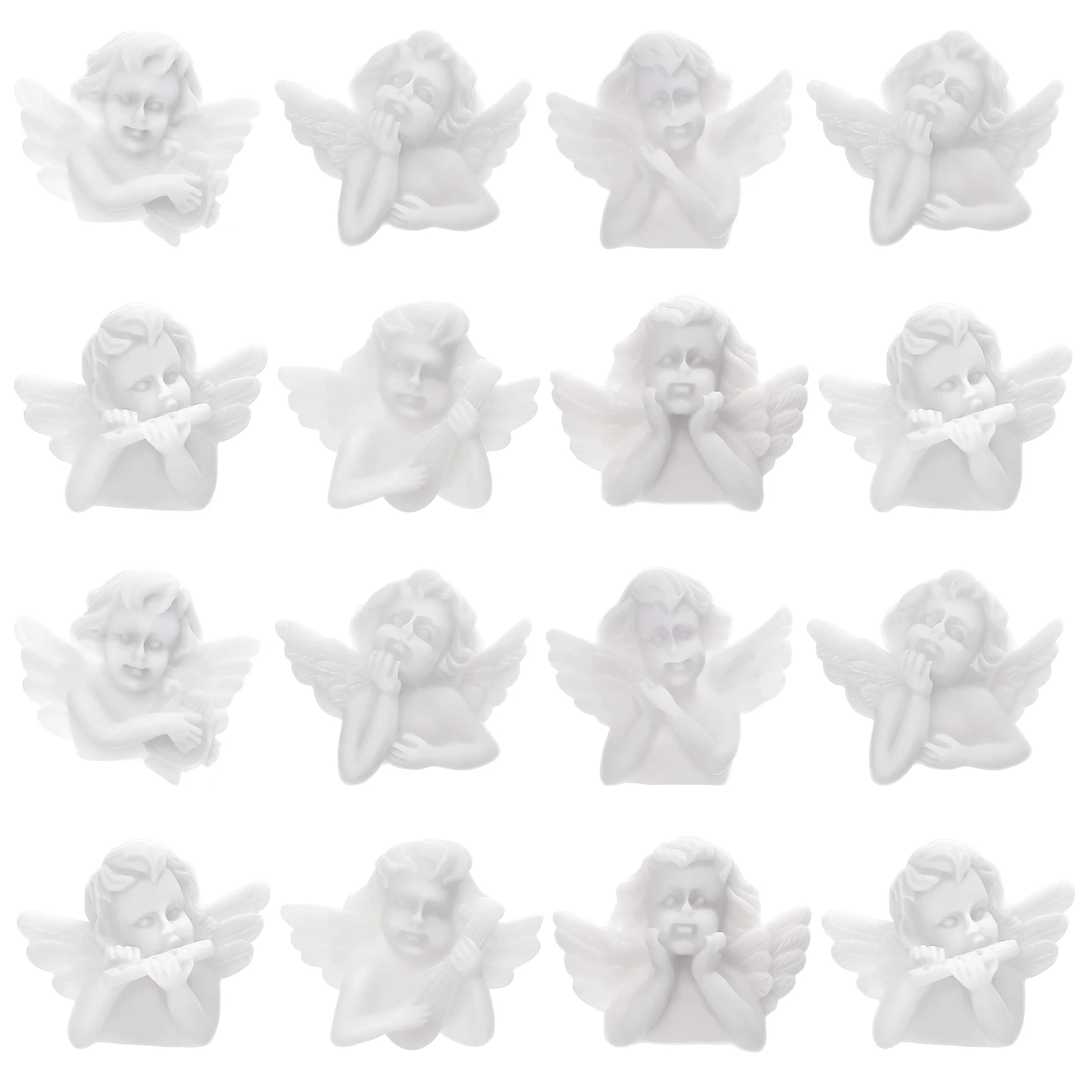 

30pcs Baroque Phone Case Accessories Mini Angel Decorations Resin Craft Ornaments DIY Mobile Embellishments Small Figurines