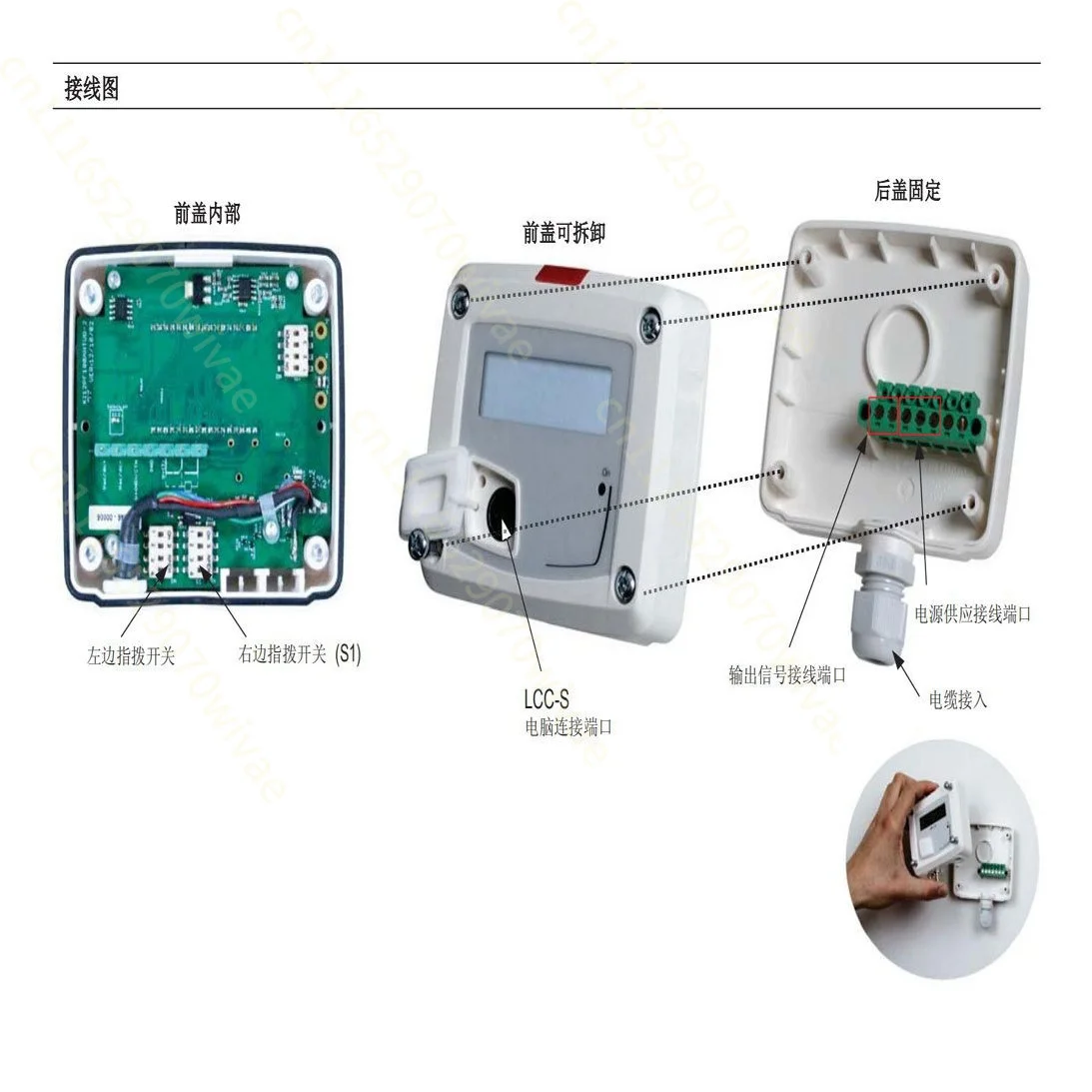 Split type, air duct type, wall type = temperature and humidity transmitter, temperature and humidity sensor