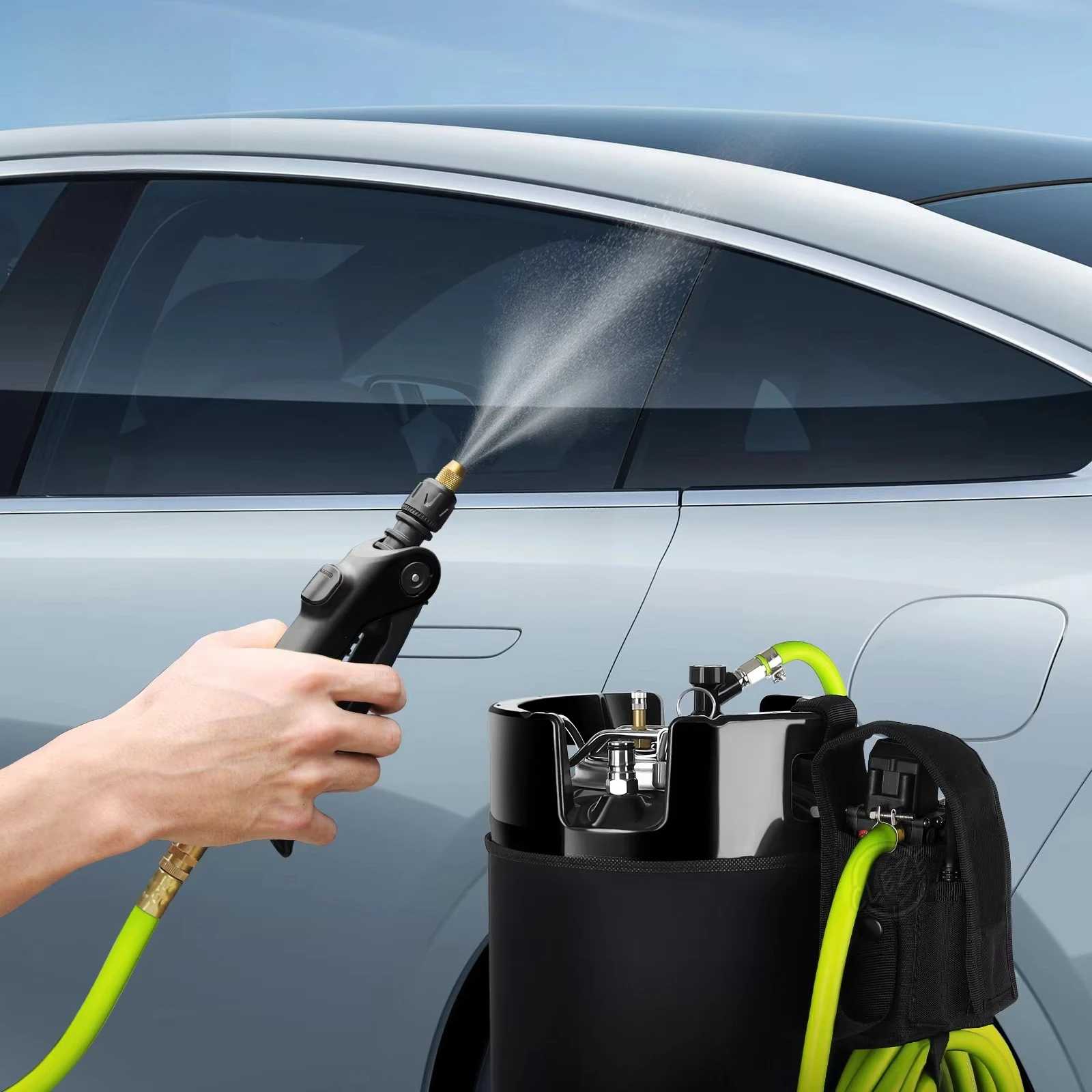 

Электрический резервуар-распылитель CLEZE 9,5 л с безвоздушным насосом 70 фунтов на квадратный дюйм и вращающимся основанием для тонировки окон на пленке PPF Уход за автомобилем