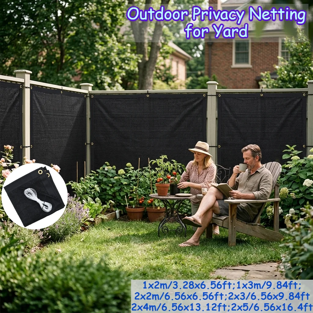 Sichtschutznetz für den Außenbereich, Garten-Sonnenschutz, Balkon-Windschutz, Sonnenschutznetz, Sichtschutzabdeckung für den Garten, UV-Schutz