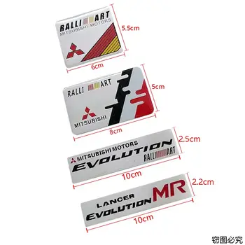 Automobilový emblém z hliníkové slitiny, samolepky na blatníky kufru, odznaky pro Mitsubishi Ralliart ASX Eclipse Galant Mirage Montero L200 EVO 8 nejlepší prodej Znak Mitsubishi Montero - №5