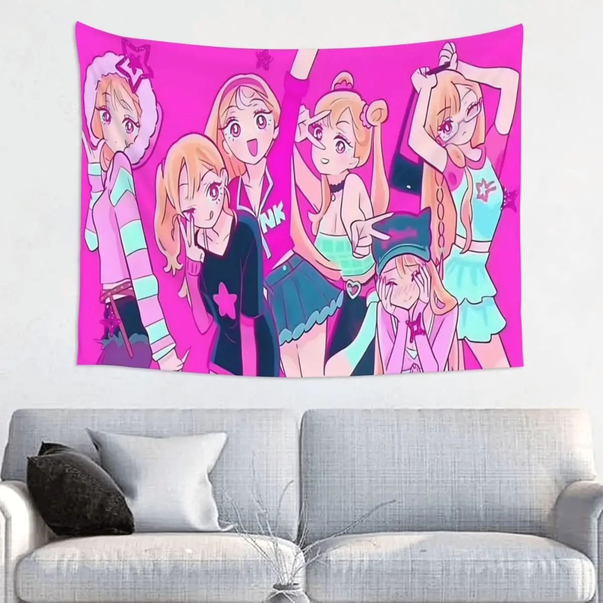 Marin Kitagawa Kawaii Tapestry Colorful Wall Hanging My Dress-Up Darling Decoration for Bedroom Curtain Psychedelic Tapestries