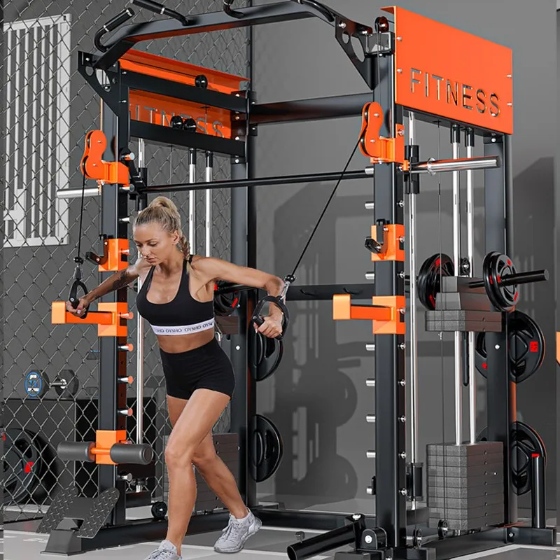 Multifunctional One Smith Machine Integrated Trainer Strength Station Family Fitness Equipment Squat Bird Gantry Frame