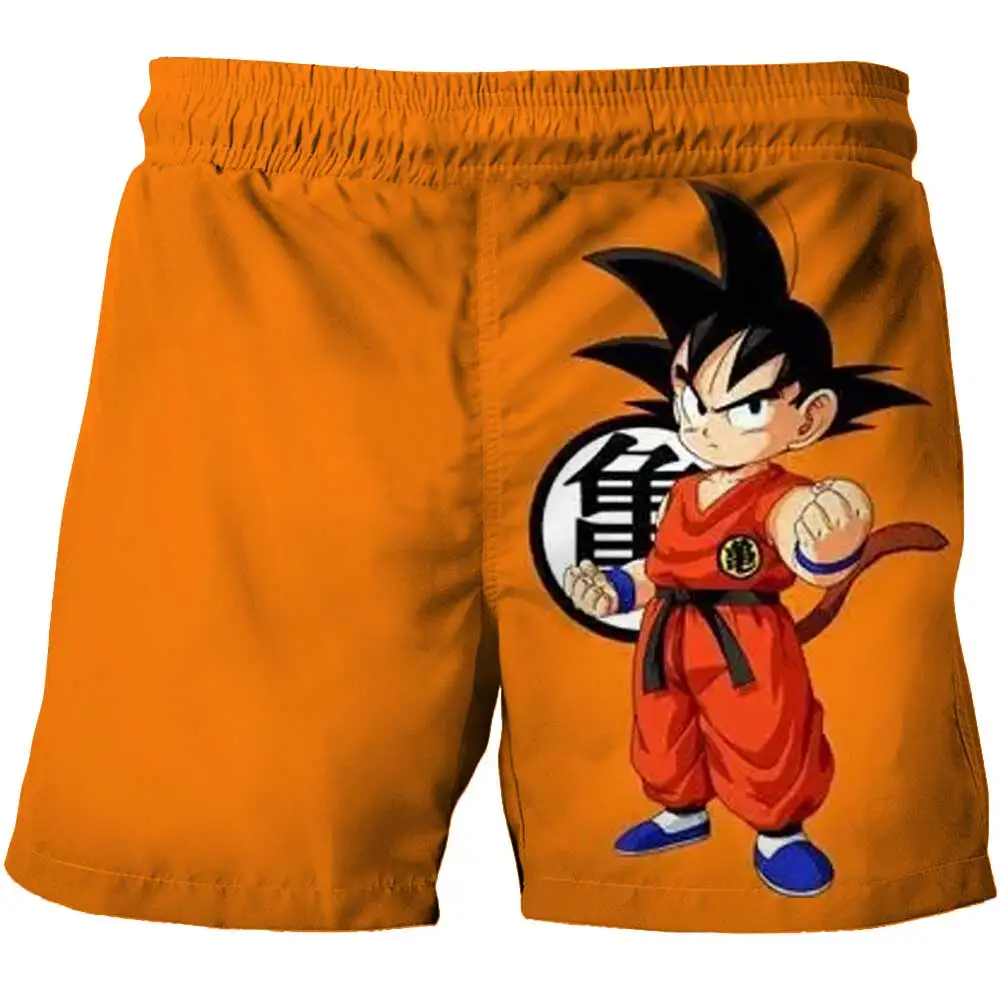 Japanese Cartoon Dragon Ball Z Children\'s Boys Shorts Beach Pants Summer Cartoon Cute Boys Beach Pants Shorts
