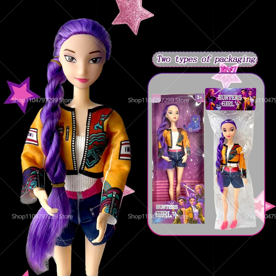 11 Zoll Kpop Demon Hunters Vinylfiguren Neue K-POP Demon Slayer Miniaturen Puppe Lumimila Zoey Desktop Ornament Dekoration Geschenke