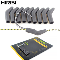 Hirisi 10pcs Tungsten Hook Kickers Fishing Hook Aligner Anti Tangle Sleeve Line Aligner for Hair Rigs AT190