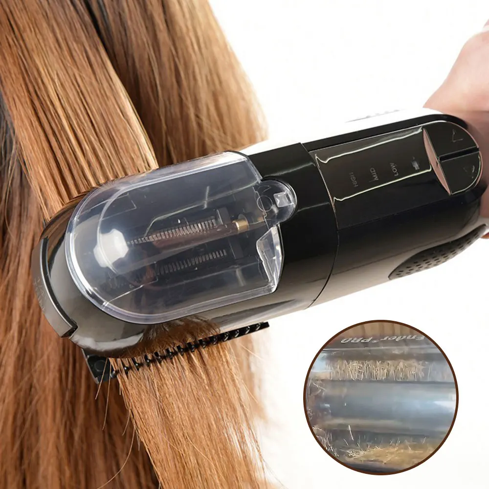 Máquina de corte de cabelo sem fio para mulheres, danificado a seco, aparador profissional, removedor Split, guarnição automática, quebradiço