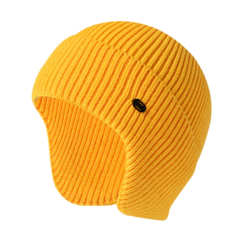 Czapka nausznik na zimę męska czapka z dzianiny na zewnątrz ciepłe czaszki czapka beanie Unisex ochrona słuchu wiatroszczelne nauszniki kapelusiki