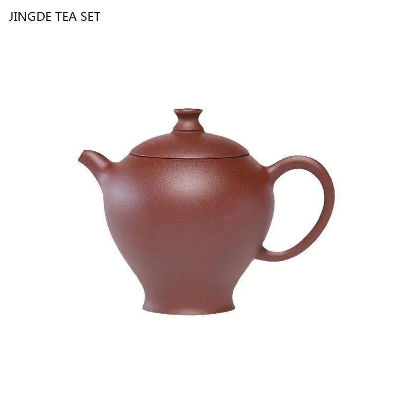 

1PCS 180ML Yixing premium purple clay teapot, Chinese retro original mine purple clay handmade magic lamp teapot zisha tea set