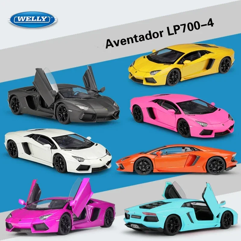 WELLY 1:24 Lamborghini Aventador LP700-4 Simulation Alloy Car Model - Suitable for Children\'s Toys and Collections