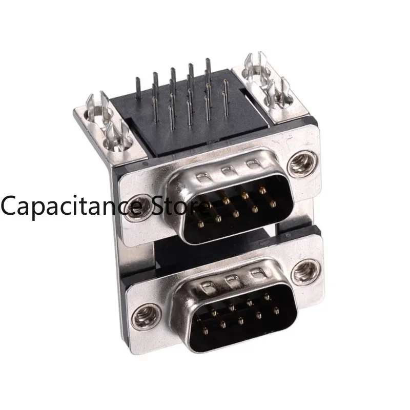 

10PCS D-SUB DR9 female to dual 9-hole 9-pin socket