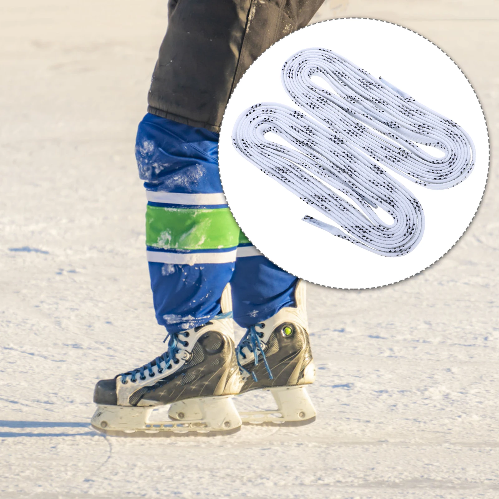

Waxed Antifreeze Shoelaces for Hockey Skate Skiing Roller All Match Shoe Ties Strings Durable Practical Simple Design