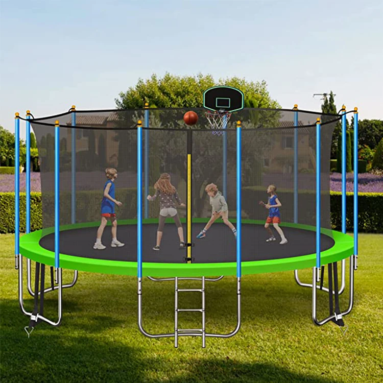 High Sales Cheap 6-16Ft Outdoor Family Yard Big Kids Jumping Trampoline Jumping Bed Trampolines